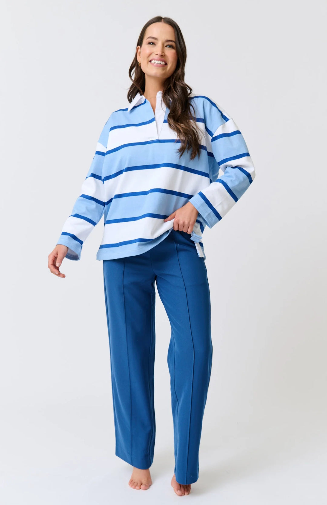 Ronnie Rugby Shirt | Sky Stripe