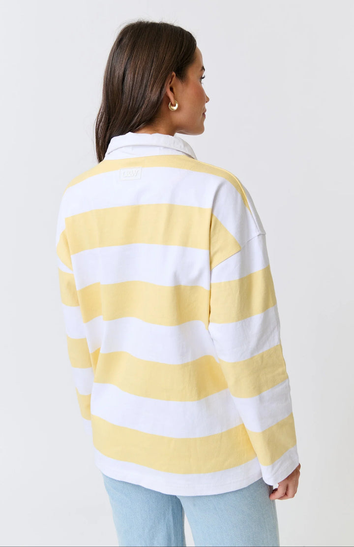 Lily Rugby Shirt | Banana Stripe