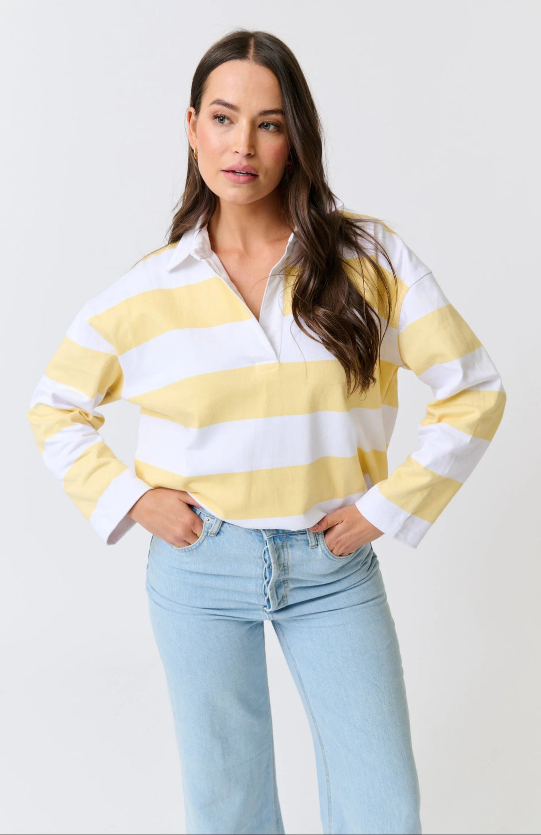 Lily Rugby Shirt | Banana Stripe
