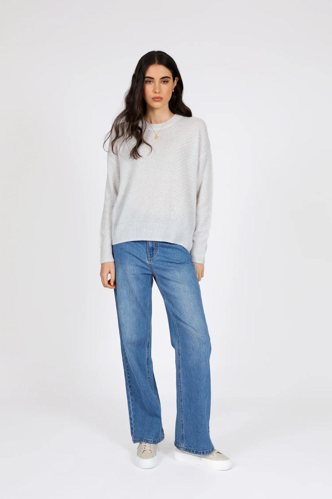 Celeste Crew Knit | Ice