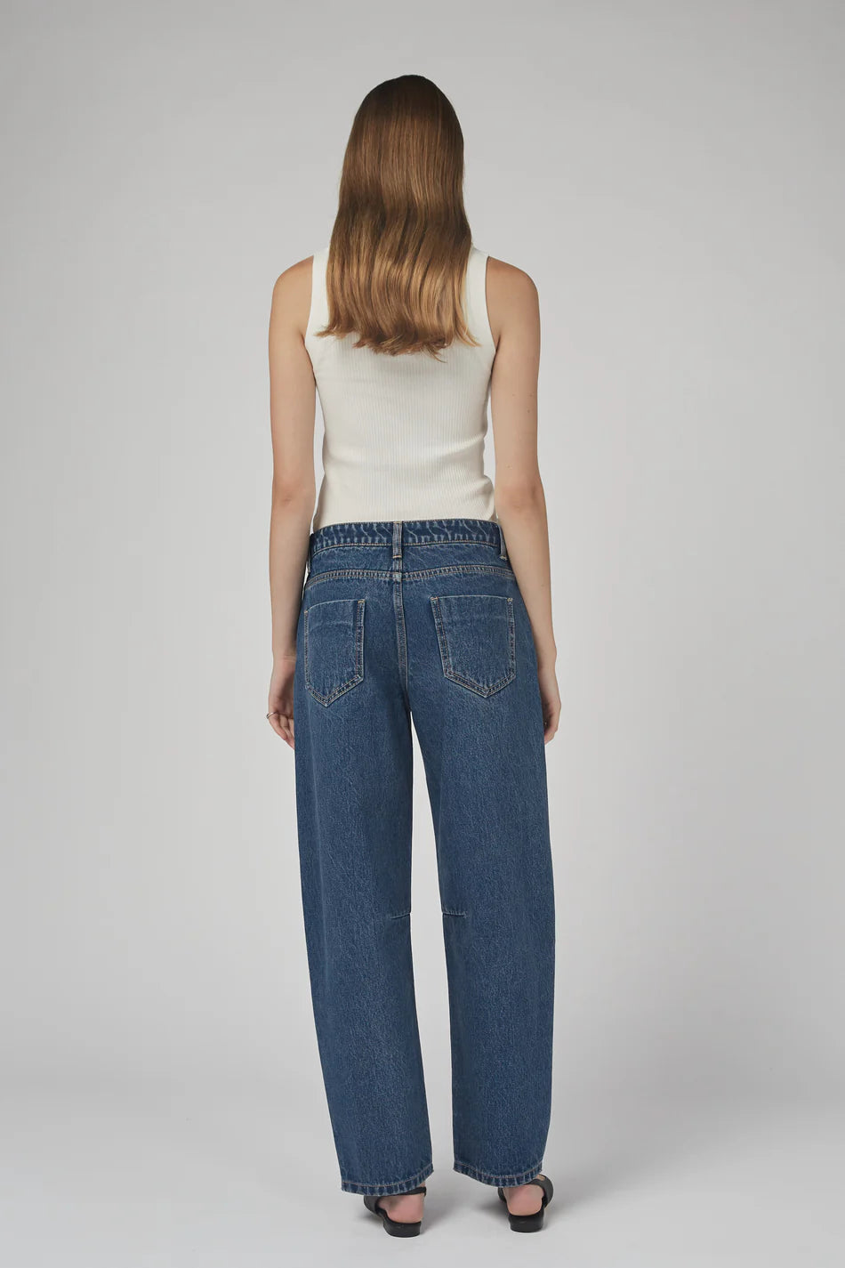Chloe Midrise Barrel Jean | Pacific Blue