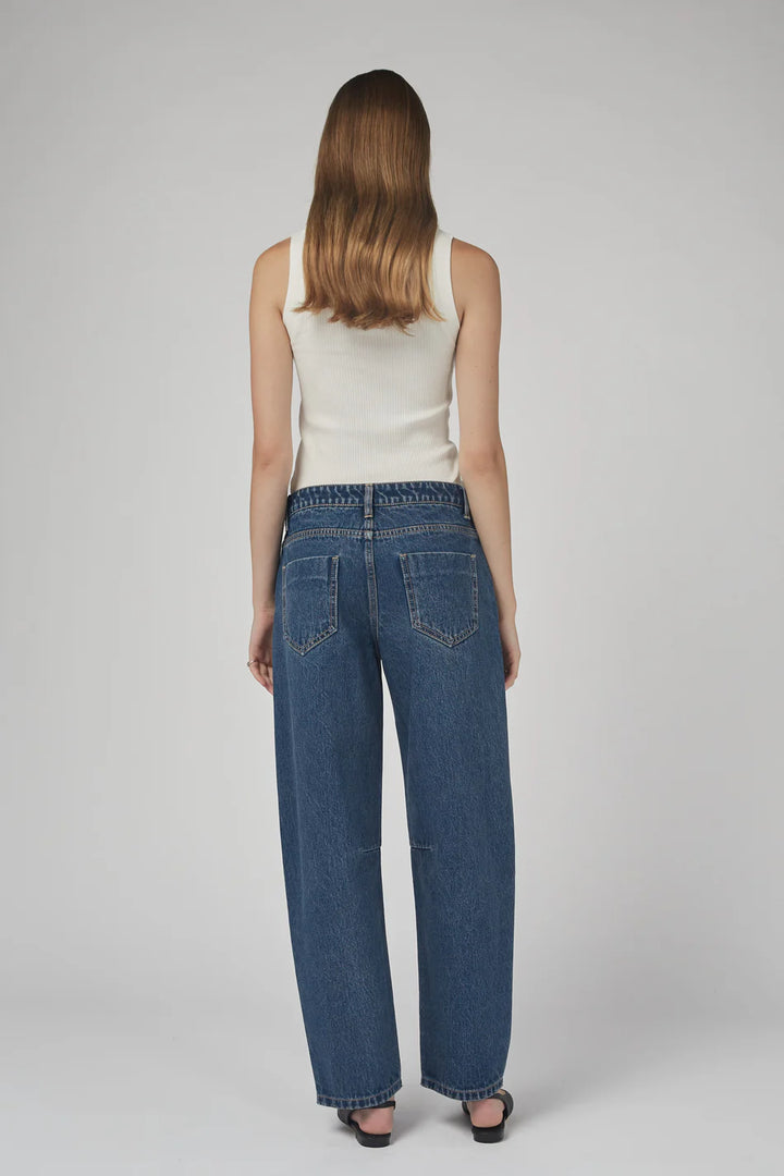 Chloe Midrise Barrel Jean | Pacific Blue