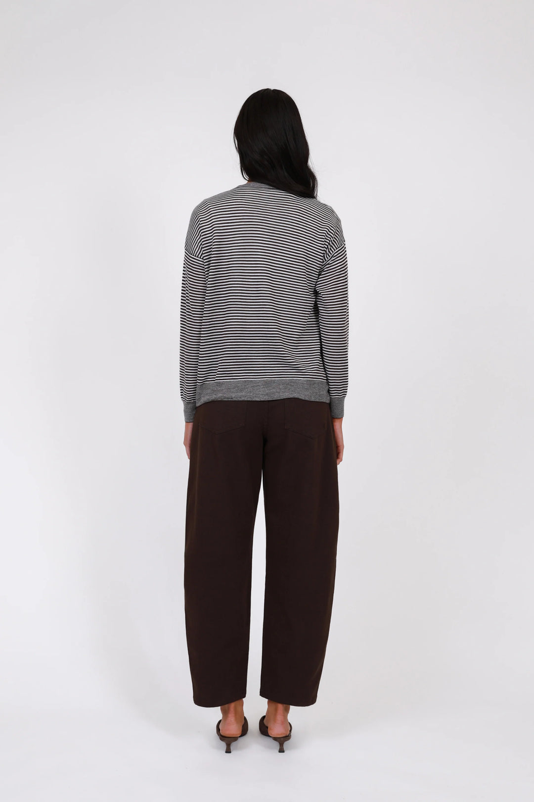 Collage Merino Cardigan | Java Stripe