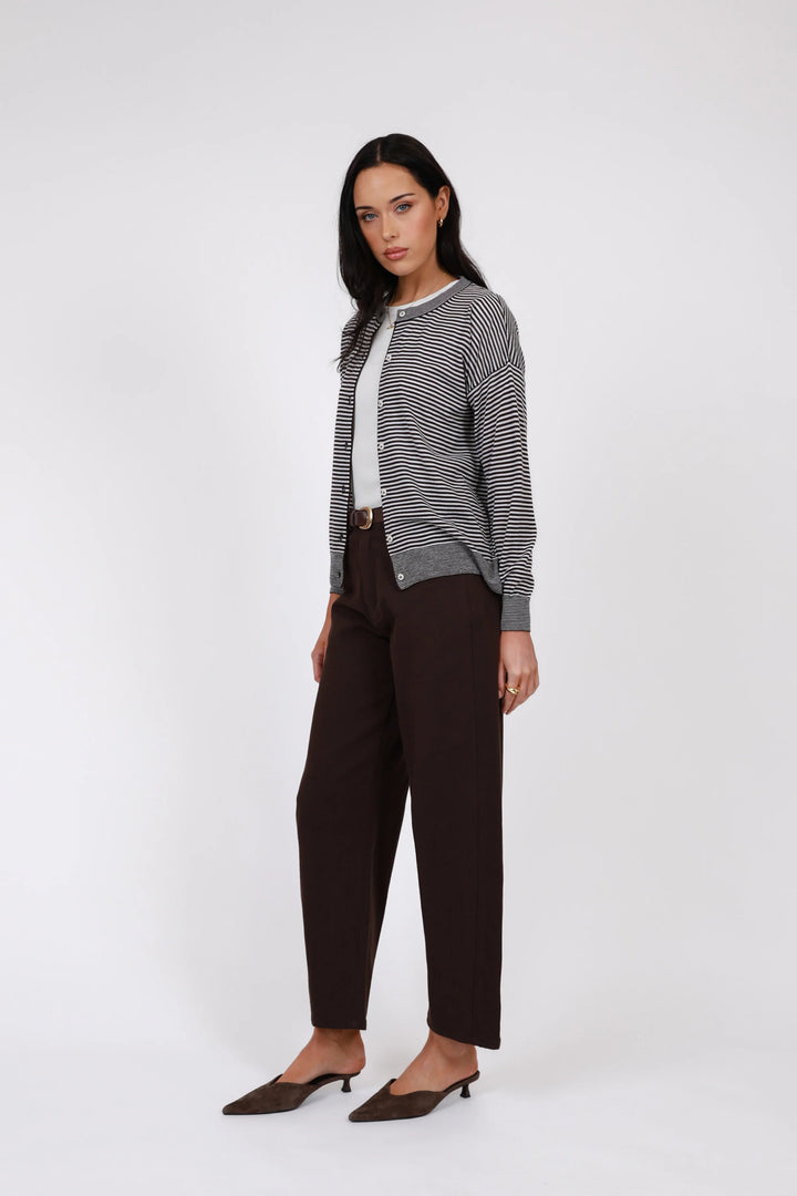 Collage Merino Cardigan | Java Stripe