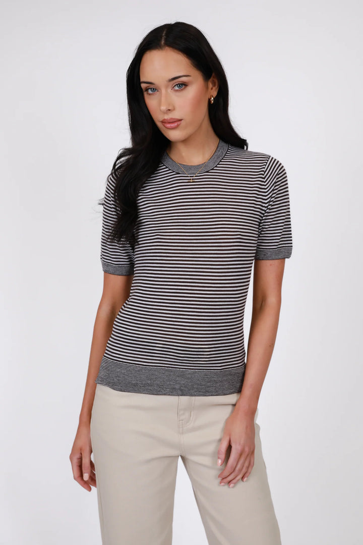 Collage Merino Tee | Java Stripe