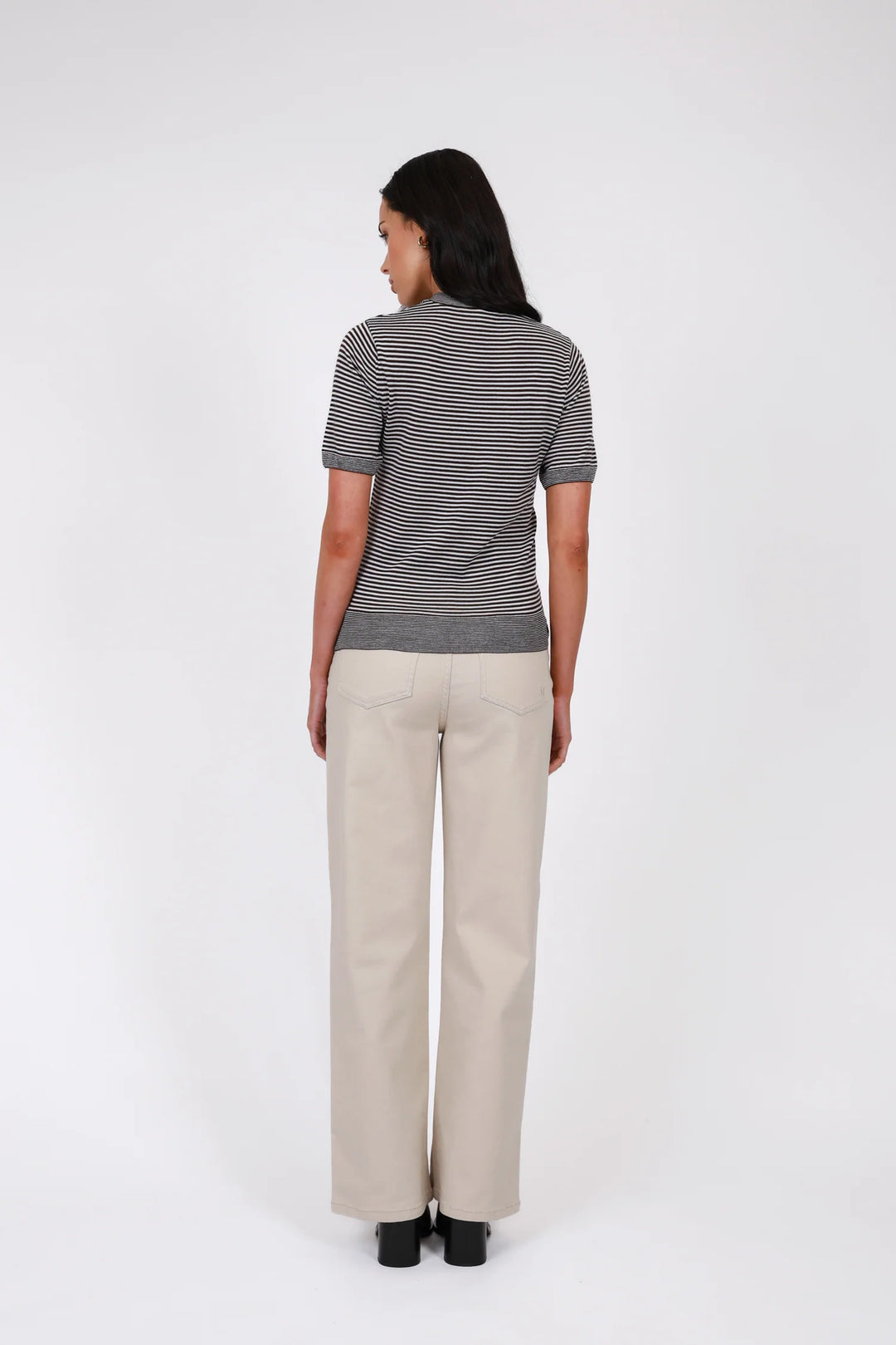 Collage Merino Tee | Java Stripe