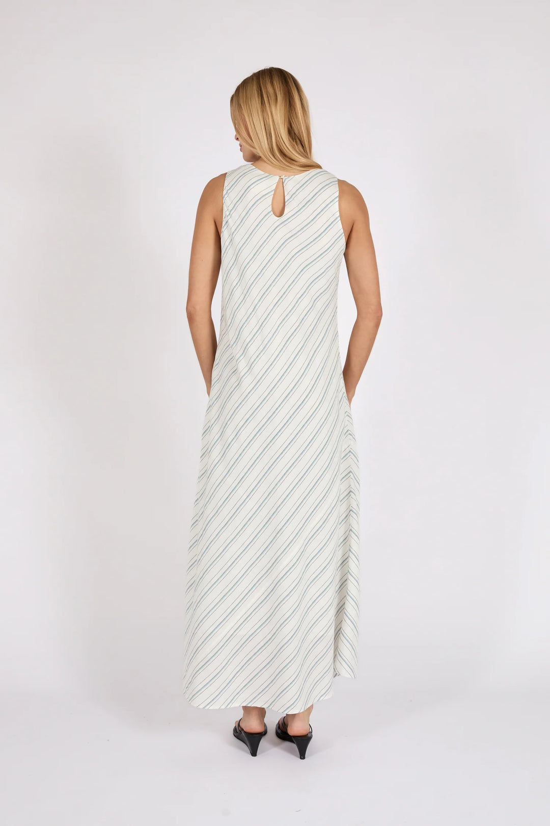Como Linen Dress | Coastal Stripe