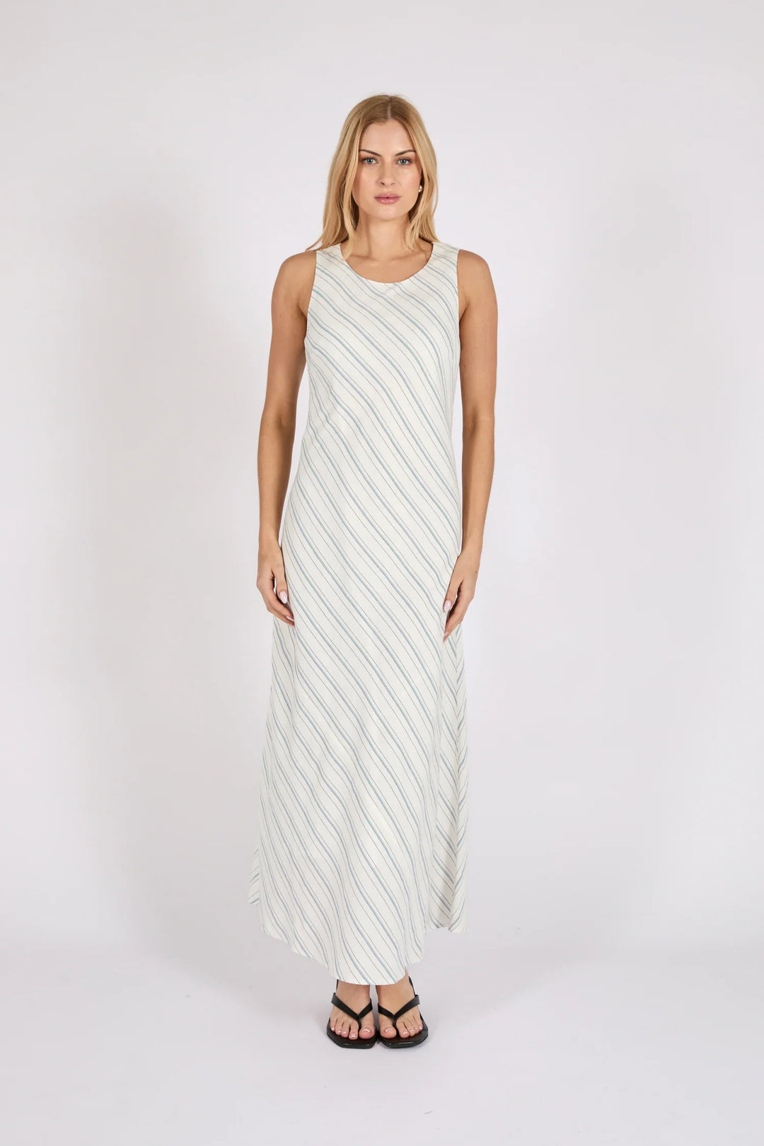 Como Linen Dress | Coastal Stripe