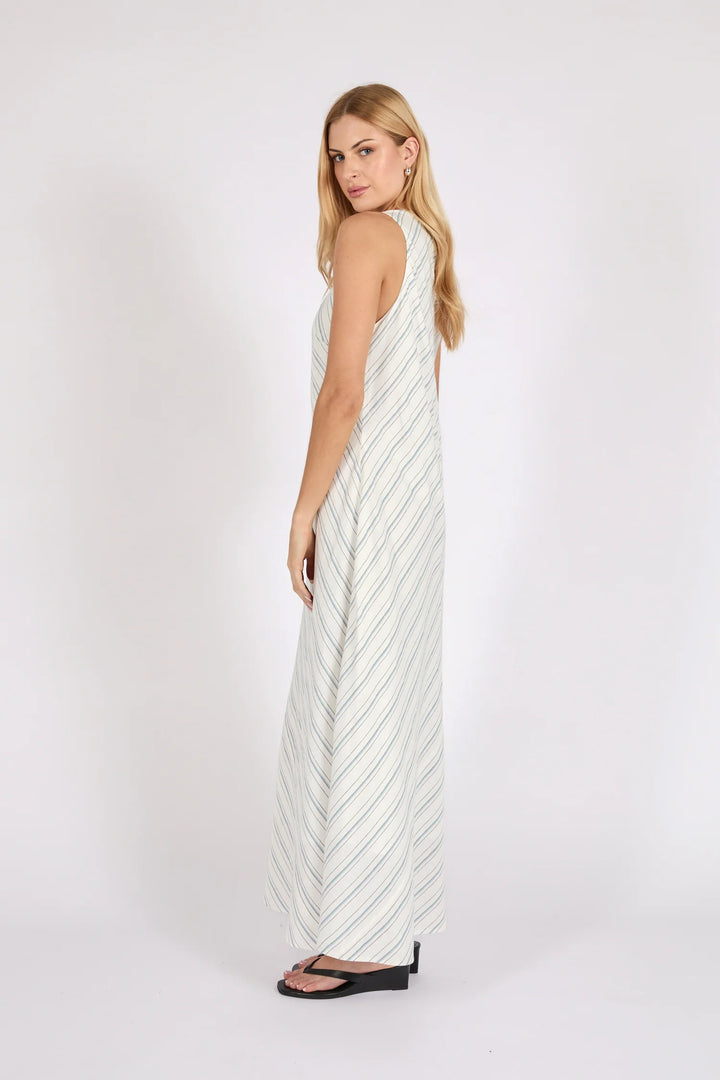 Como Linen Dress | Coastal Stripe