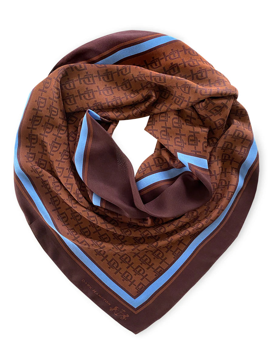 The Divian Scarf | Choc/Blue
