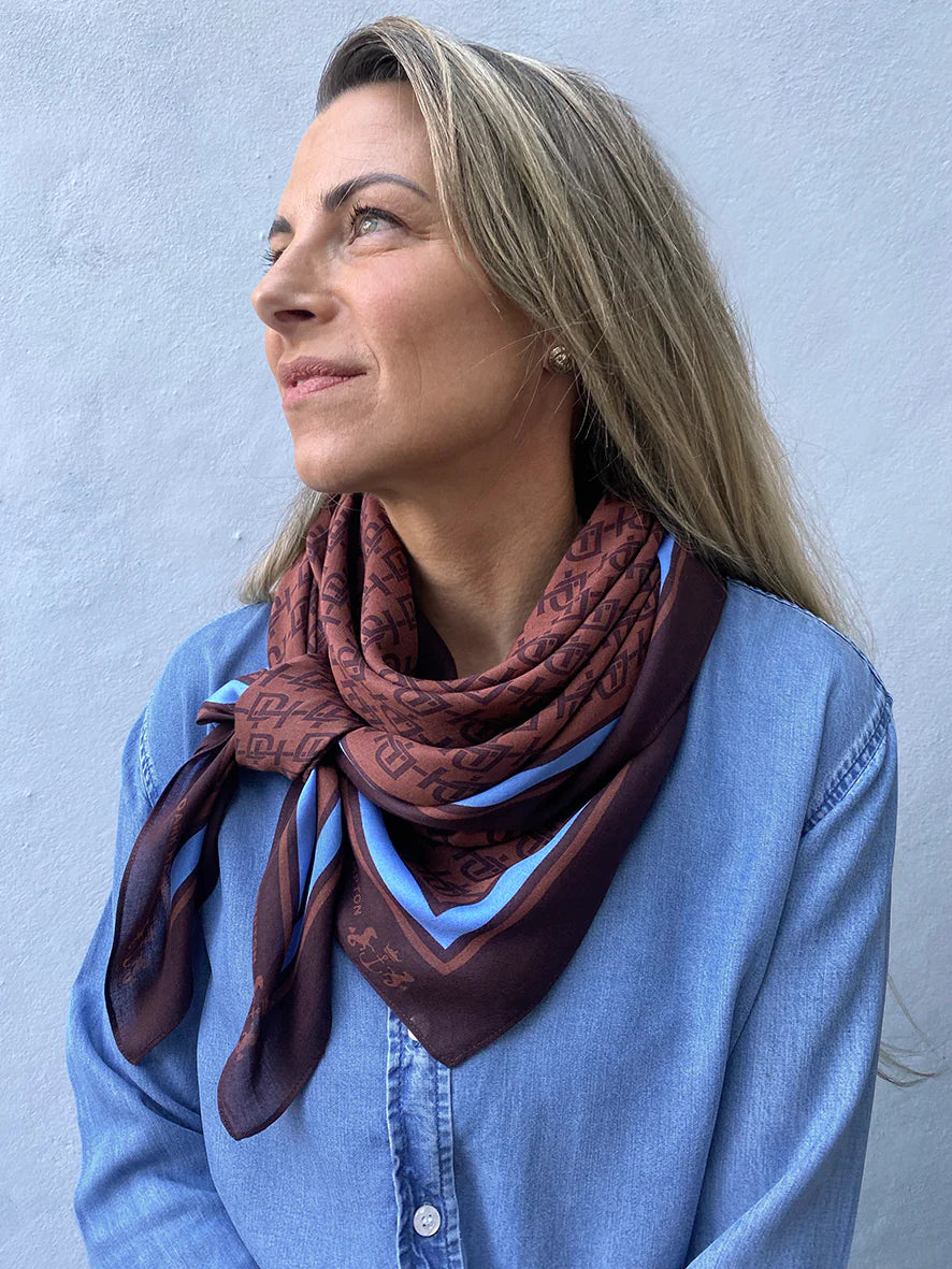 The Divian Scarf | Choc/Blue