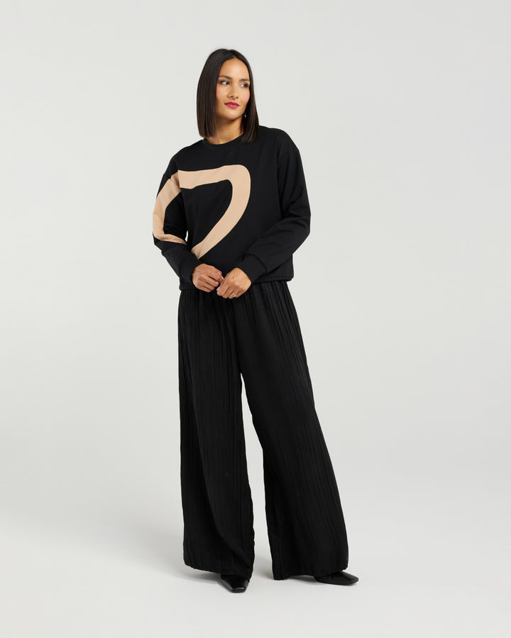 Amara Sweat | Black/Biscuit