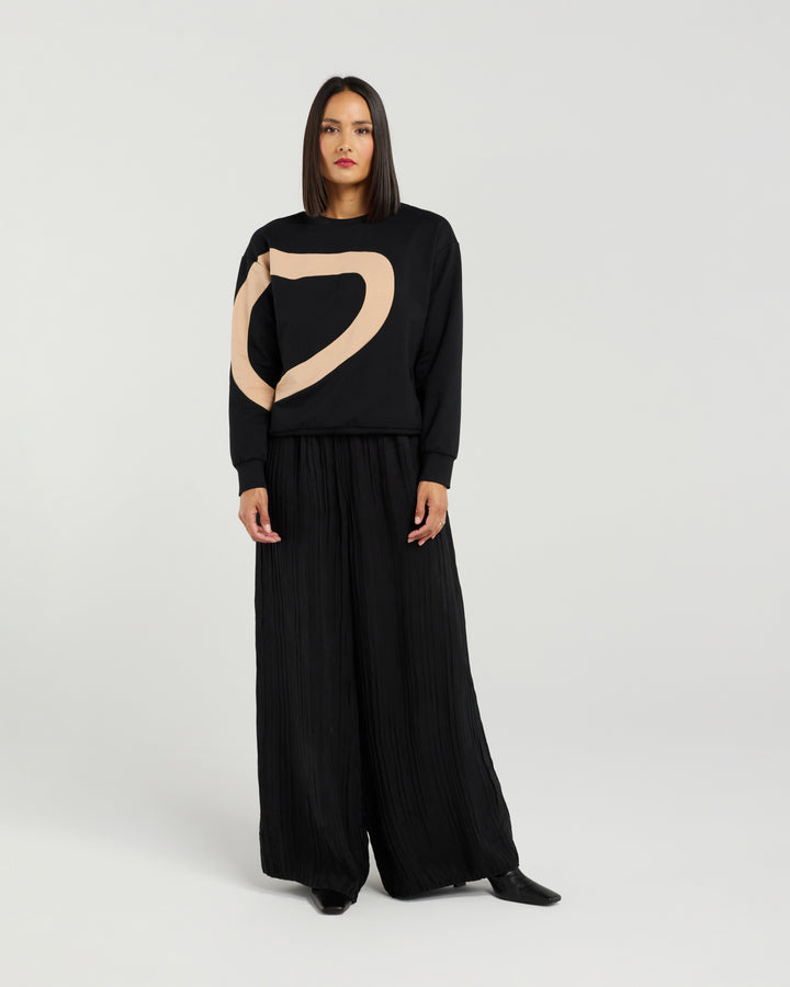 Amara Sweat | Black/Biscuit