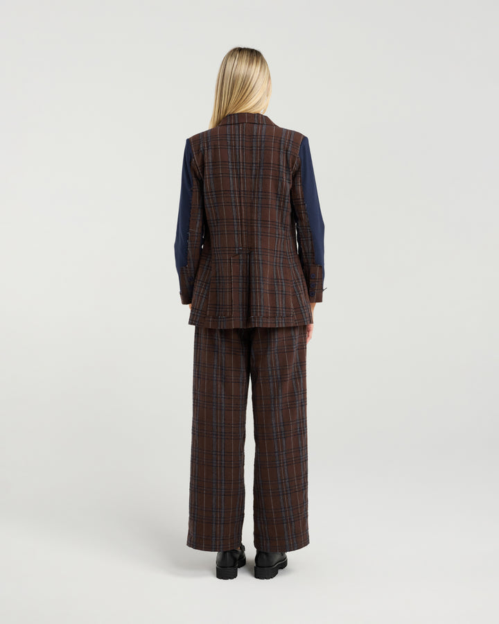 Vivienne Blazer | Chocolate Check