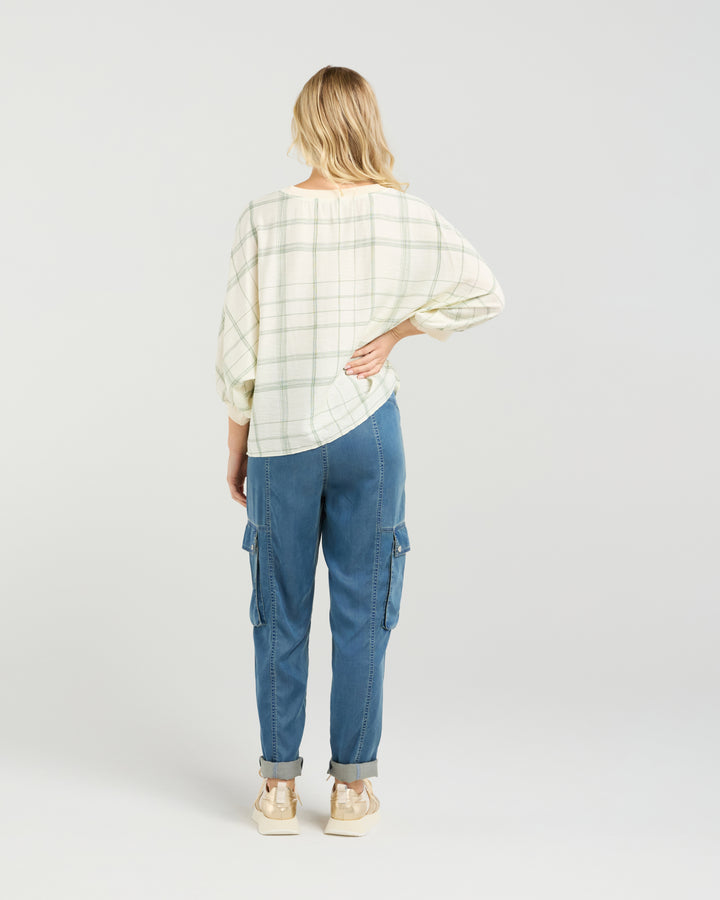 Aroha Top | Meadow Plaid