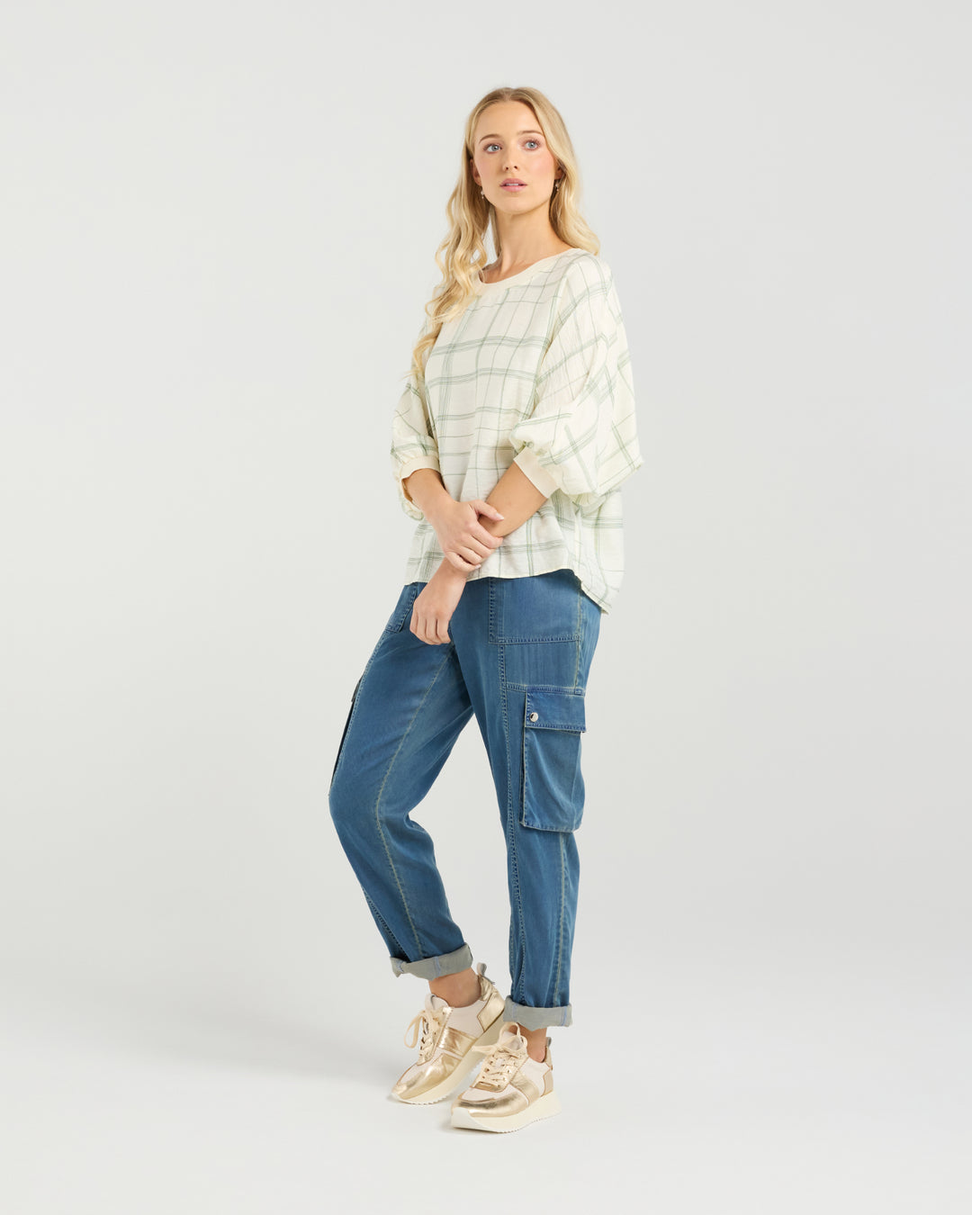 Aroha Top | Meadow Plaid