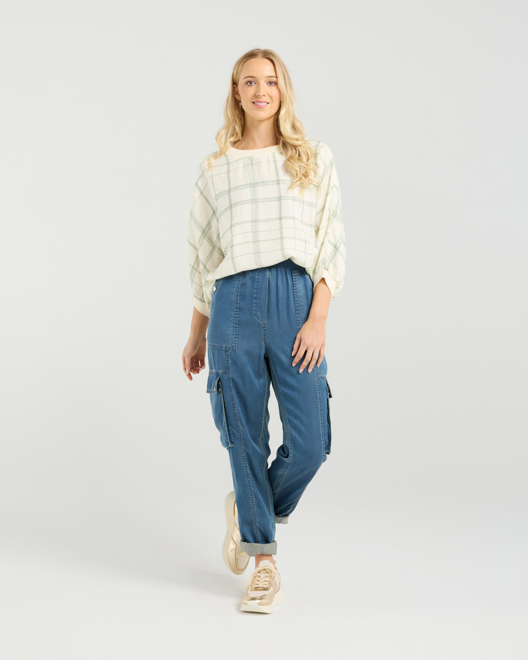 Aroha Top | Meadow Plaid
