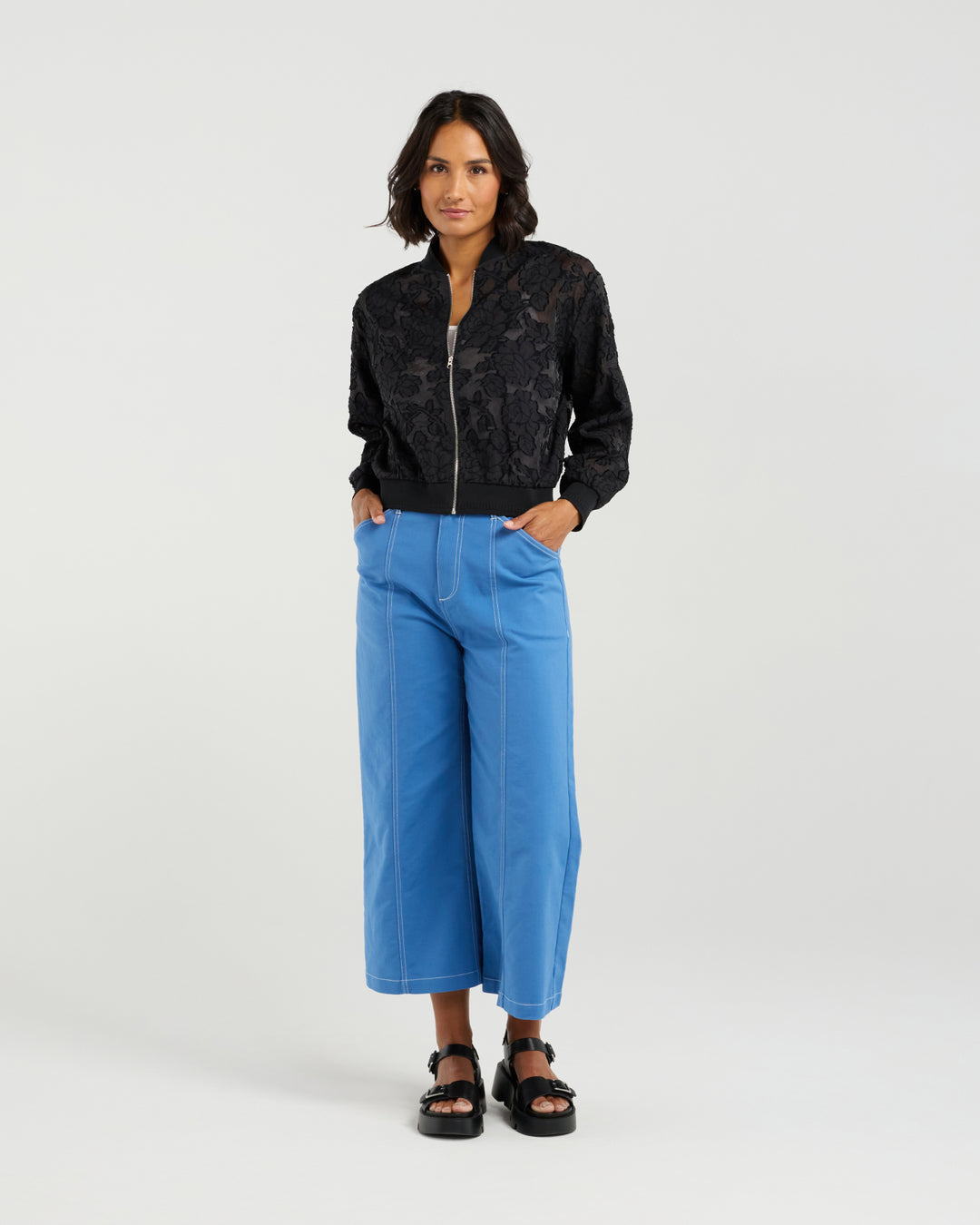 Skylar Bomber | Shadowed Florals