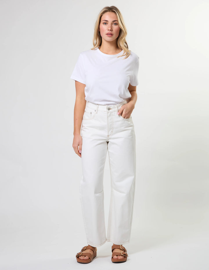 Carson Barrel Jean | Ecru