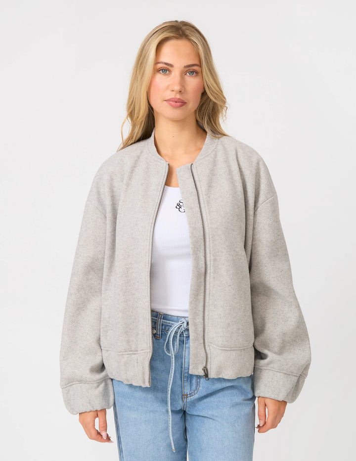 Bomber Jacket | Grey Marle