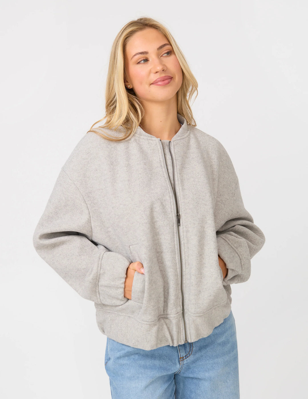 Bomber Jacket | Grey Marle