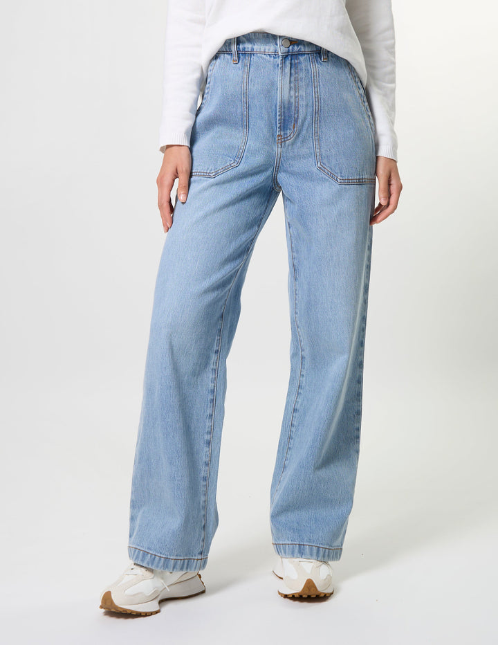 Kendall Utility Pocket Jean | Light Blue Wash