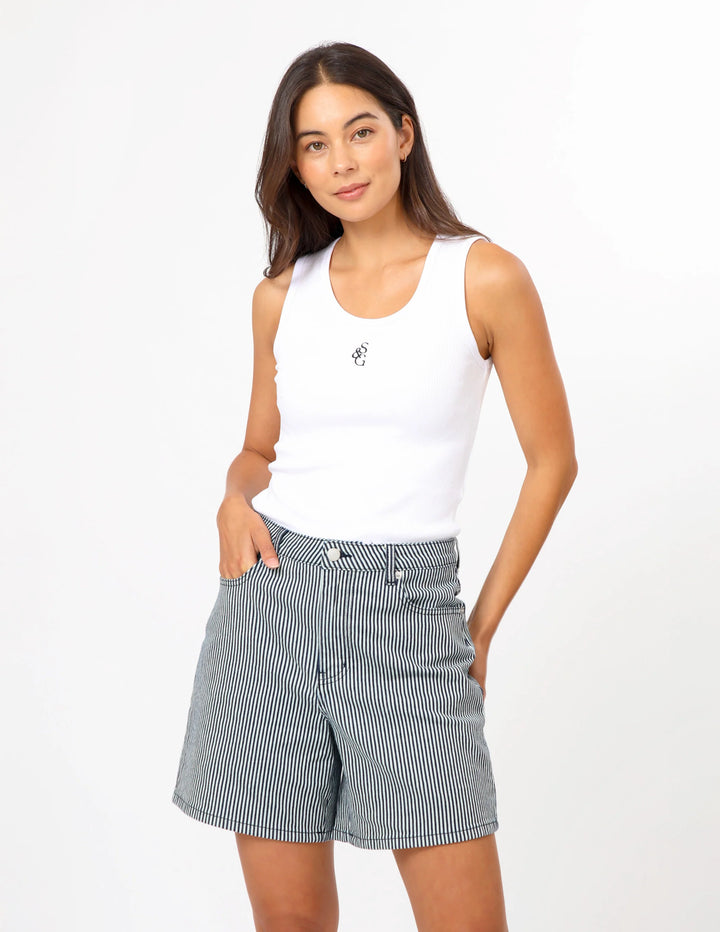 Emily Short | Navy/White Stripe