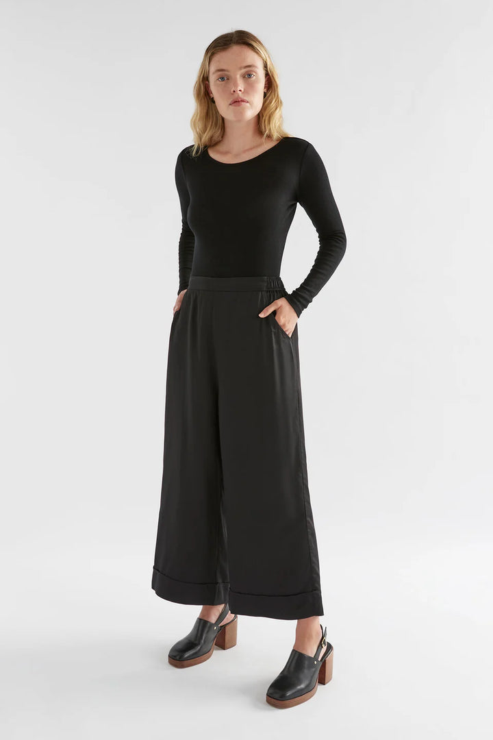 Wide Leg Culottes | Black