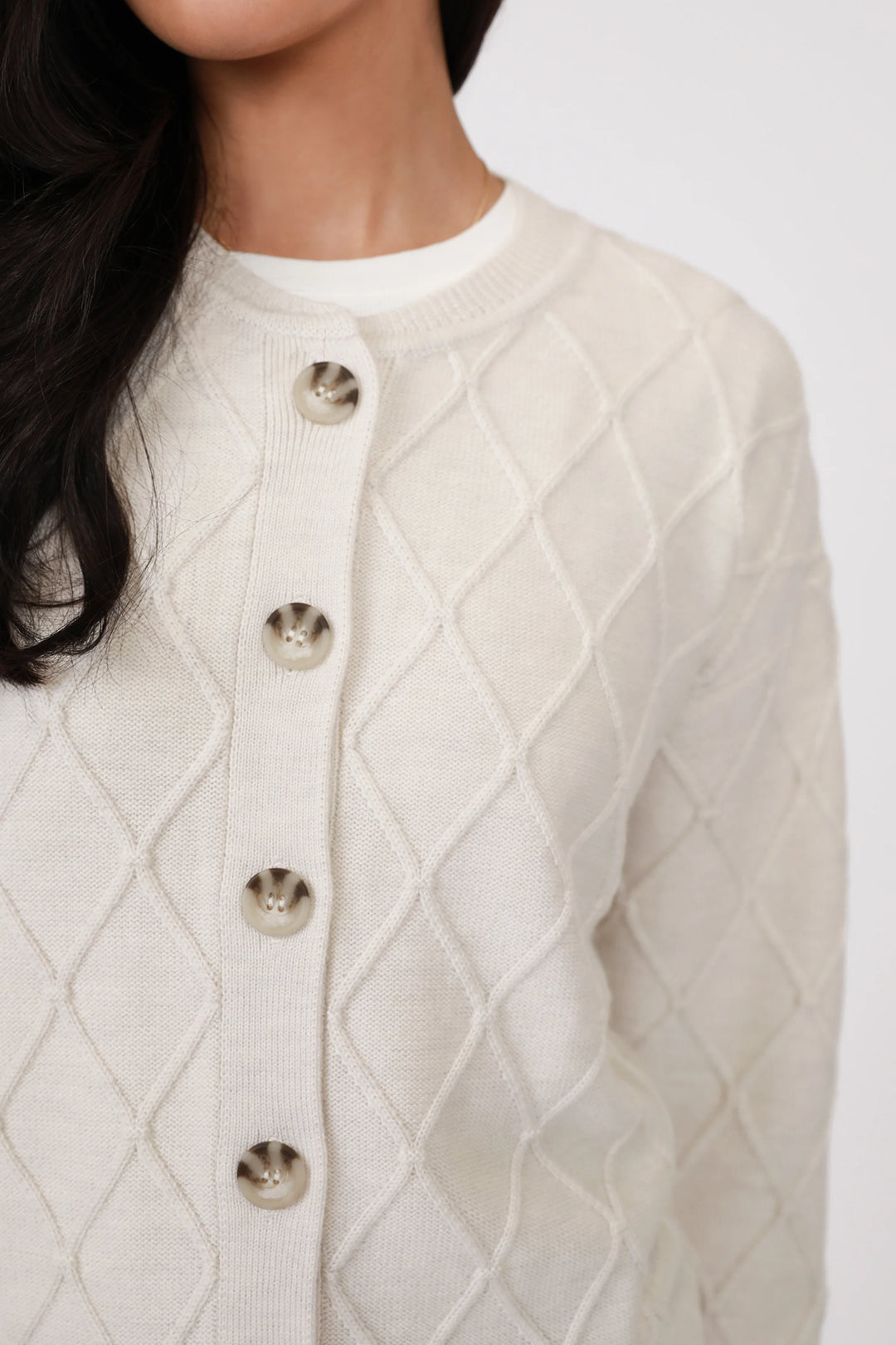 Frost Knit Cardigan | Ivory