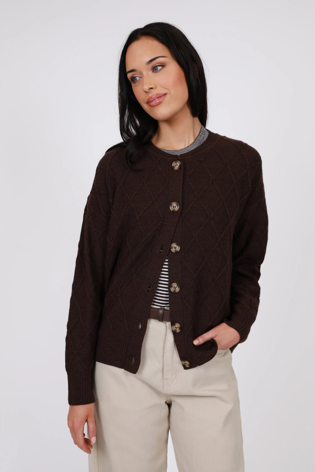 Frost Knit Cardigan | Java