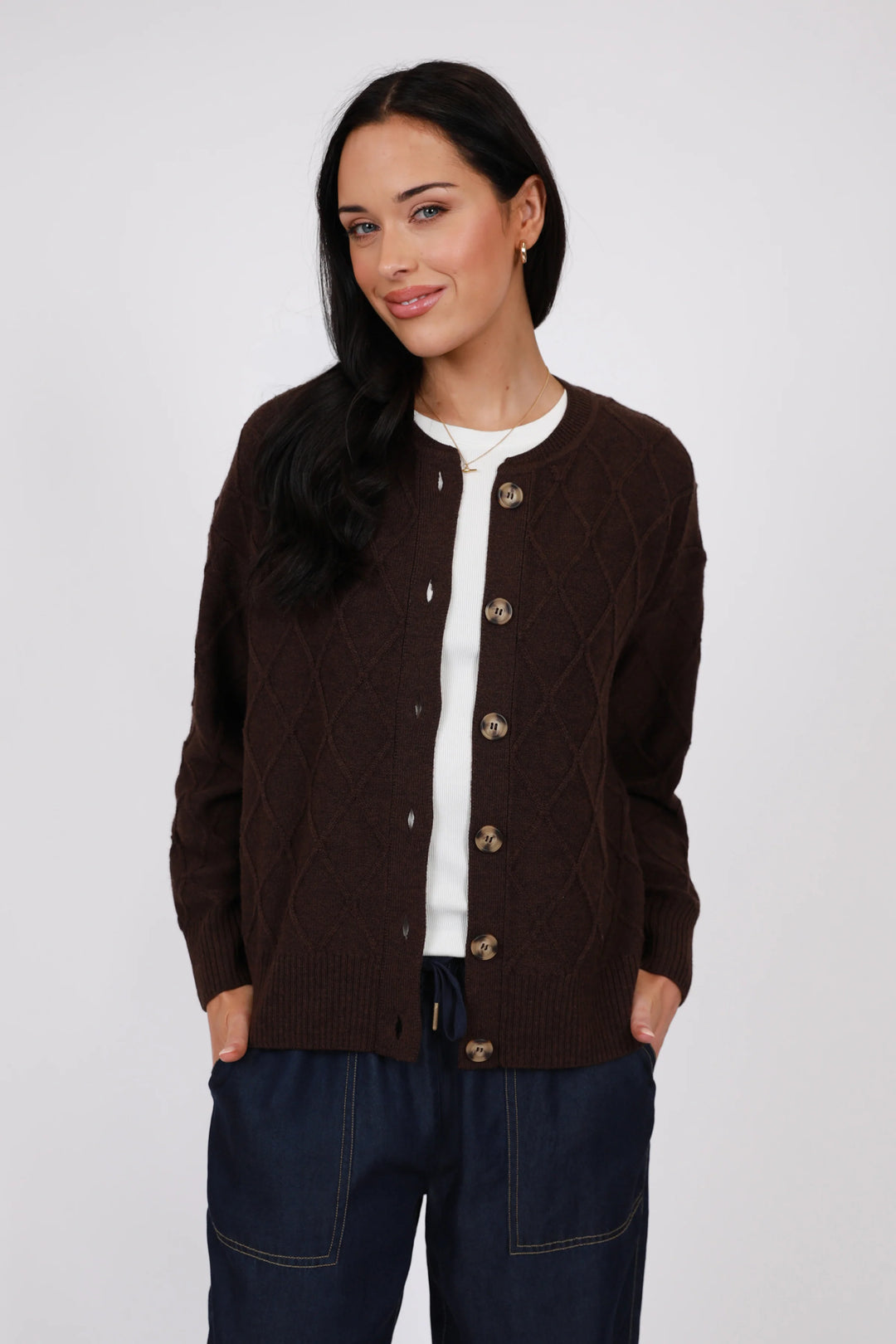 Frost Knit Cardigan | Java