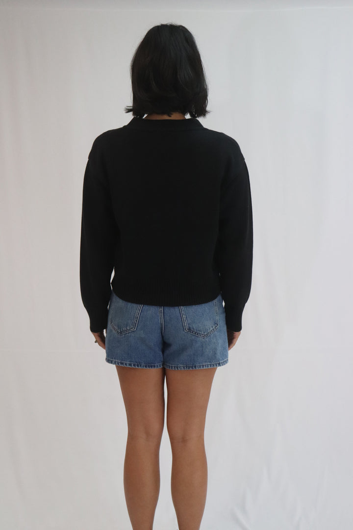 Contrast Cardi | Black