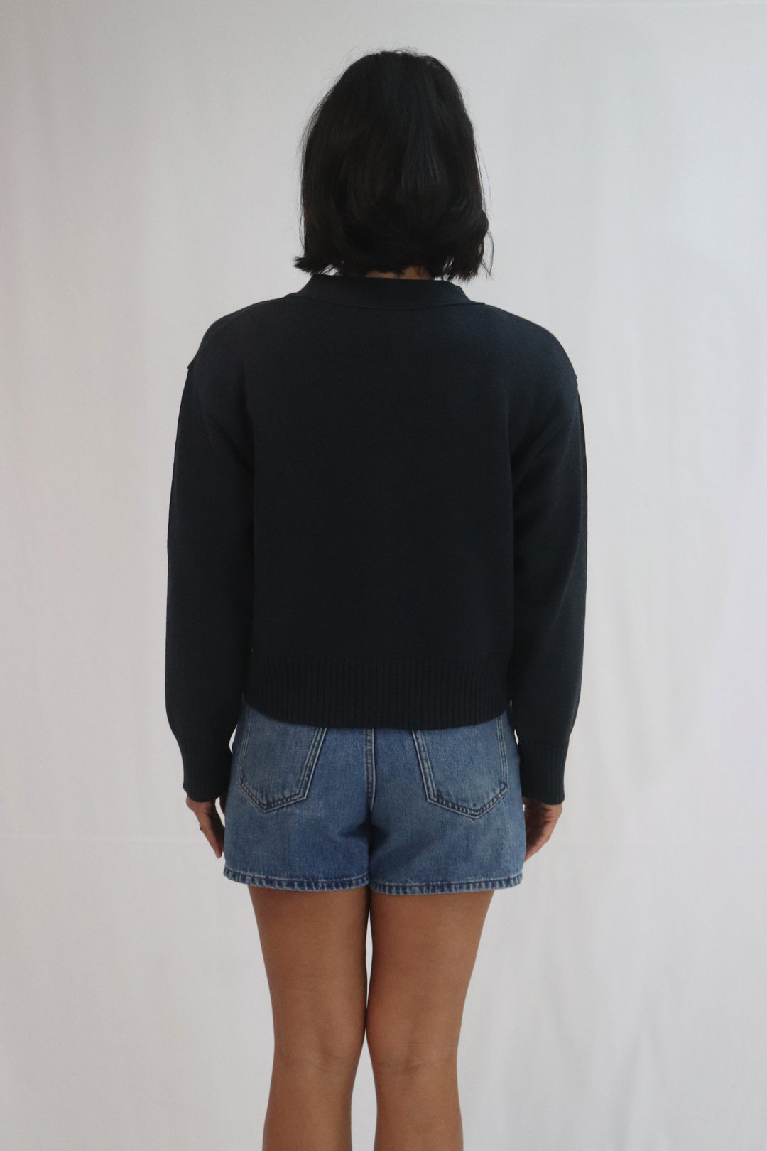 Contrast Cardi | Navy