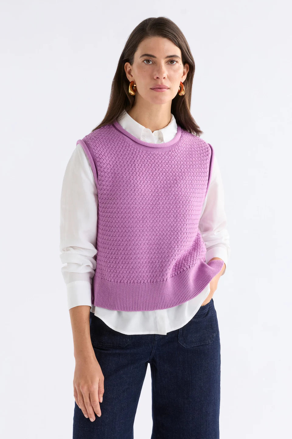Naya Knit Vest | Violet