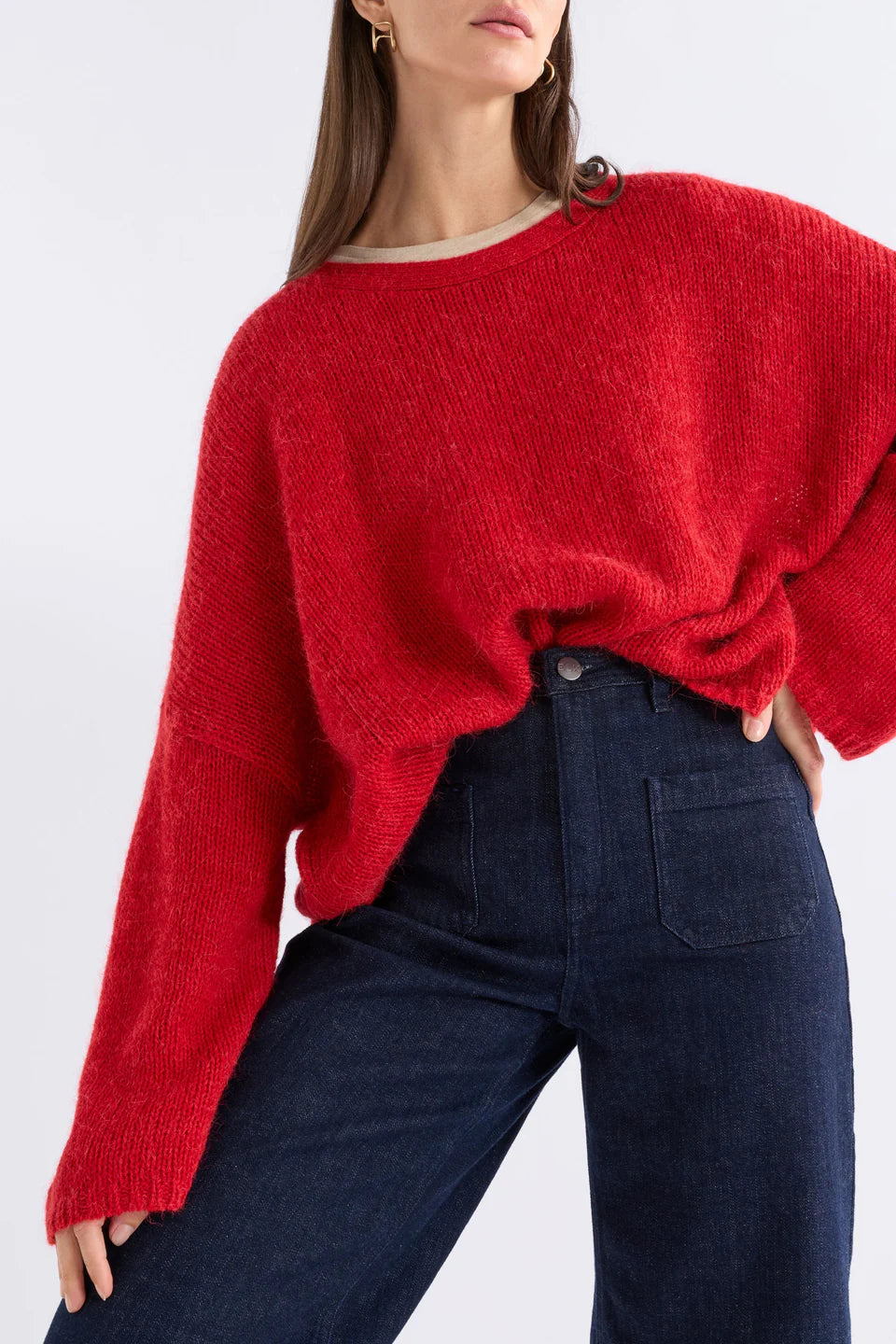 Agna Sweater | Flame Red