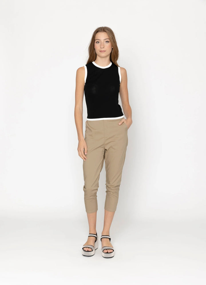 Cassia Top | Black/White Trim