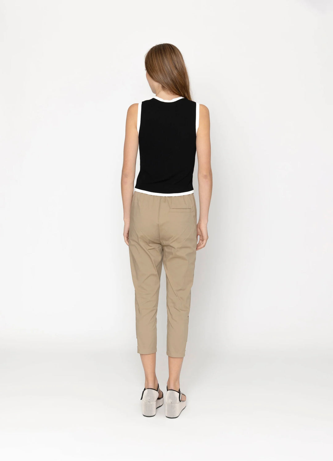 Cassia Top | Black/White Trim