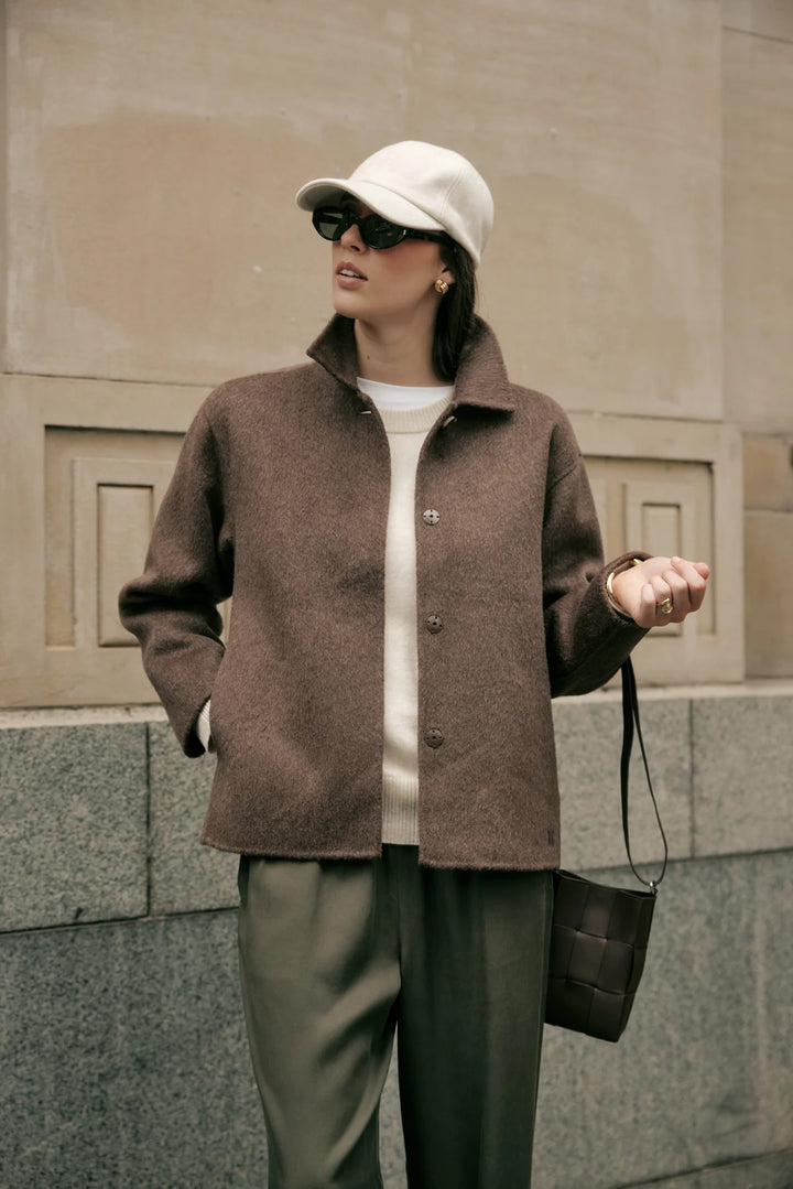 Loft Wool Coat | Mushroom