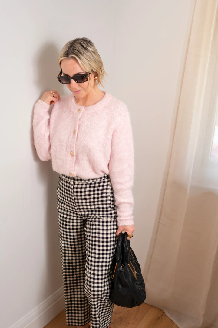 Brushed Cardigan | Pink