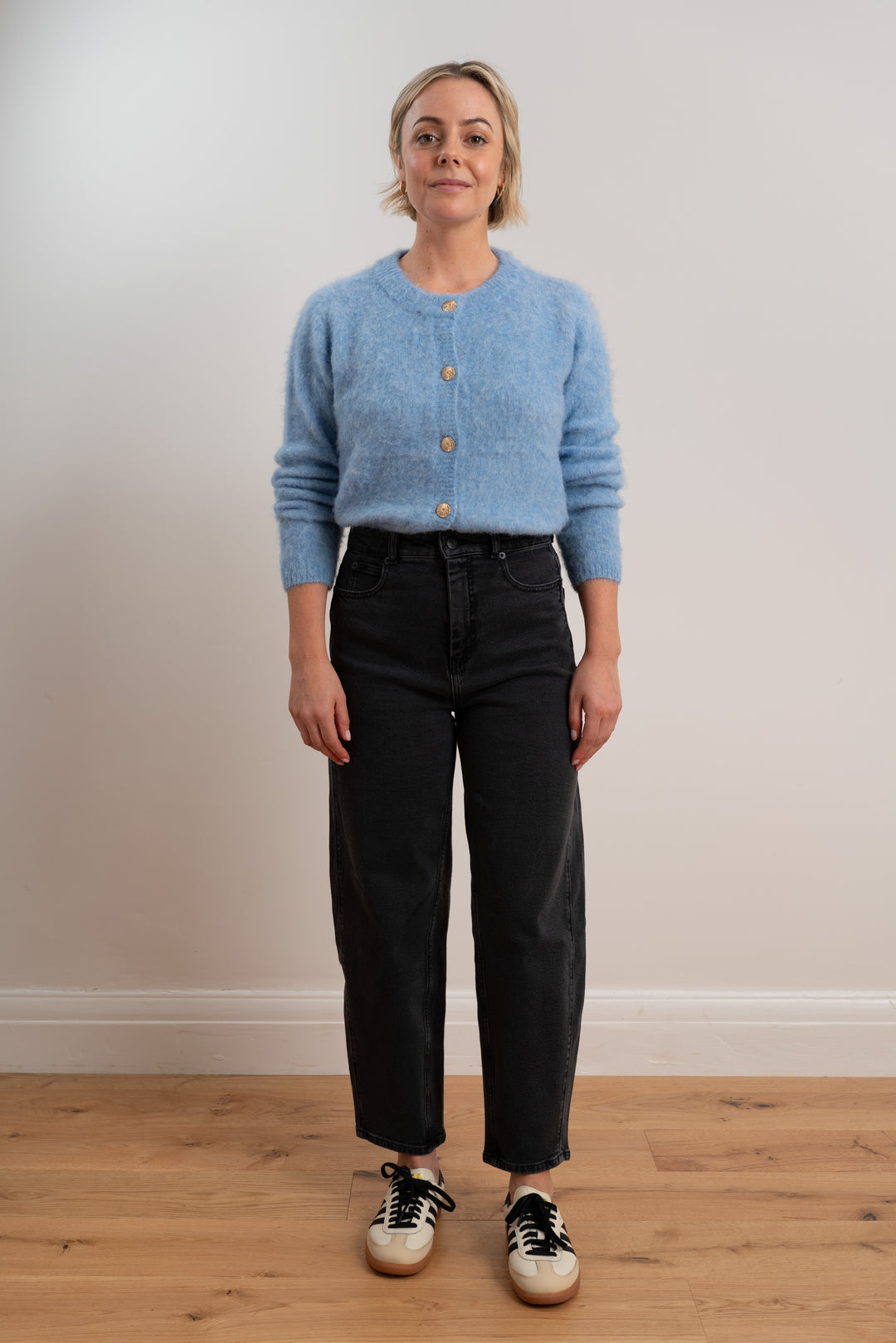 Brushed Cardigan | Pale Blue