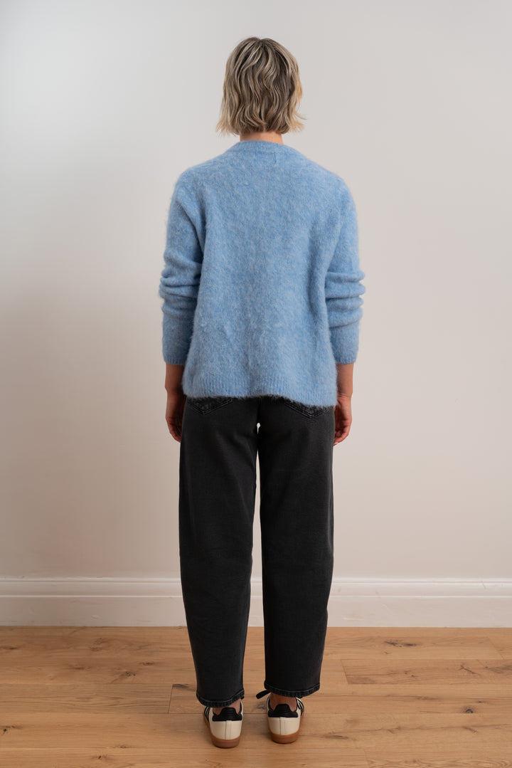Brushed Cardigan | Pale Blue