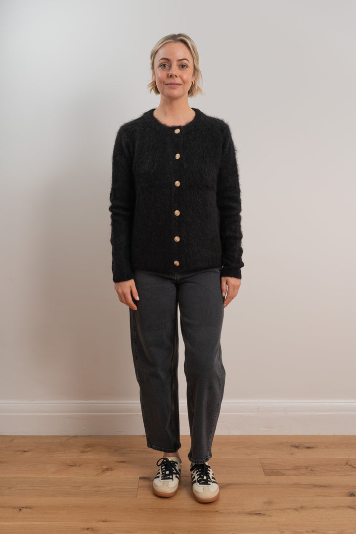 Brushed Cardigan | Black