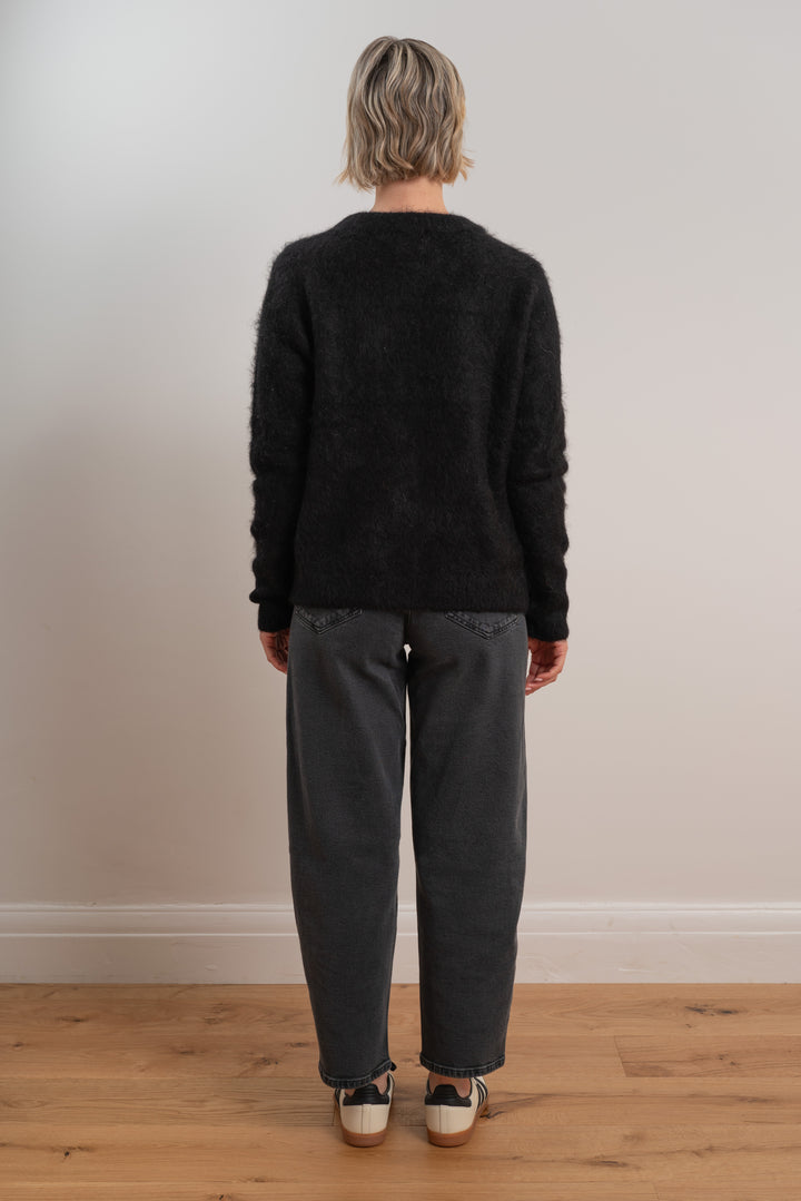 Brushed Cardigan | Black