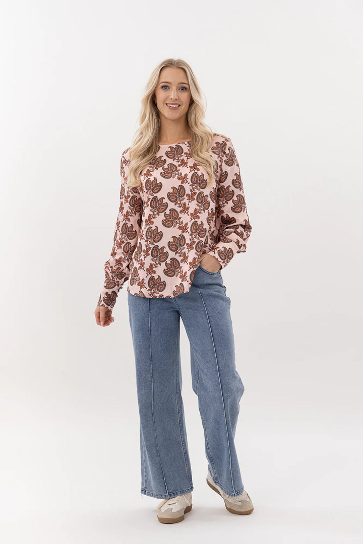 Finley Top | Blush Baroque