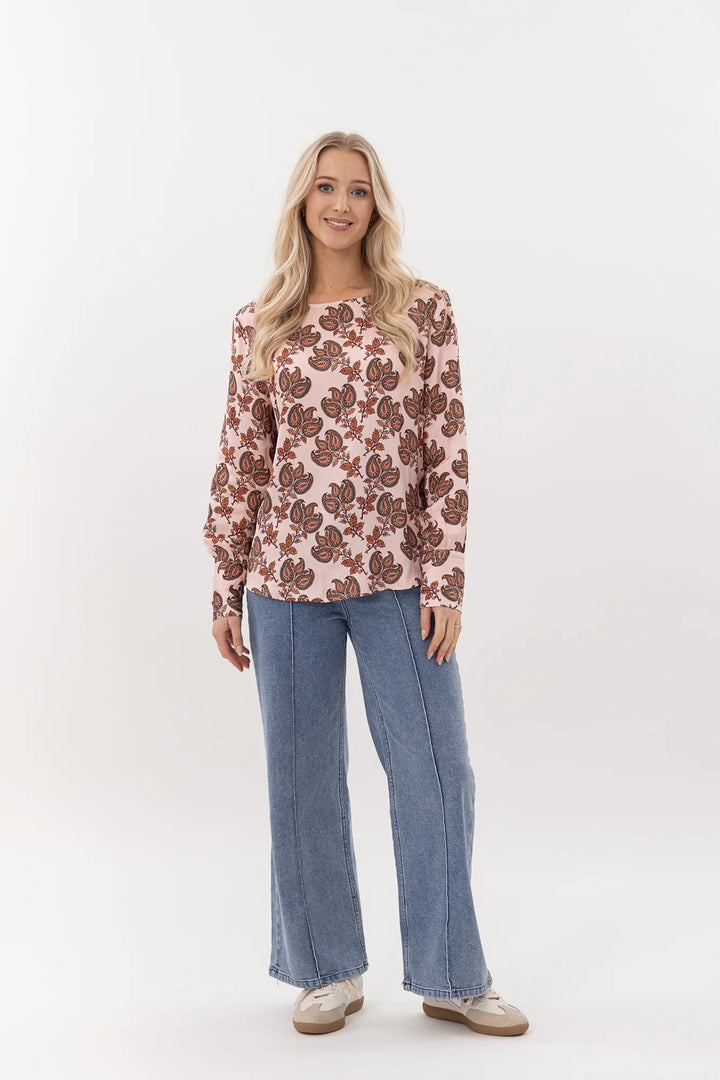 Finley Top | Blush Baroque