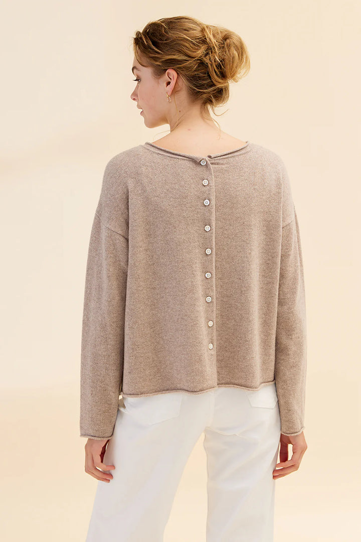 Reversible Button Cardi | Toast