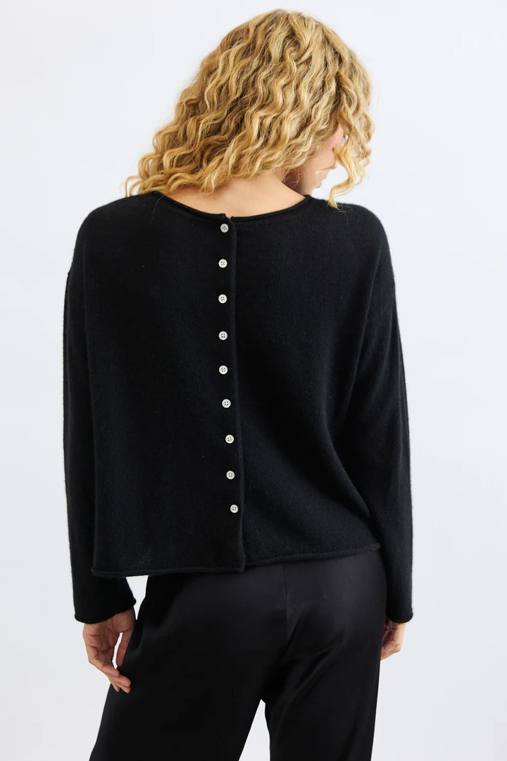Reversible Button Cardi | Black