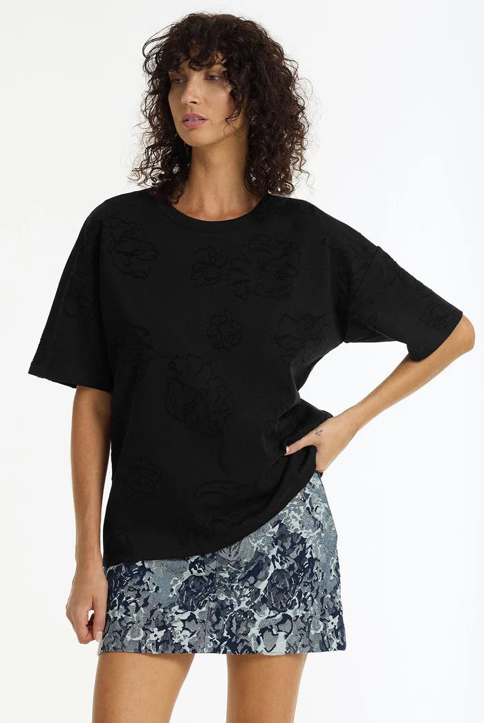 Off Duty Flora Tee | Black