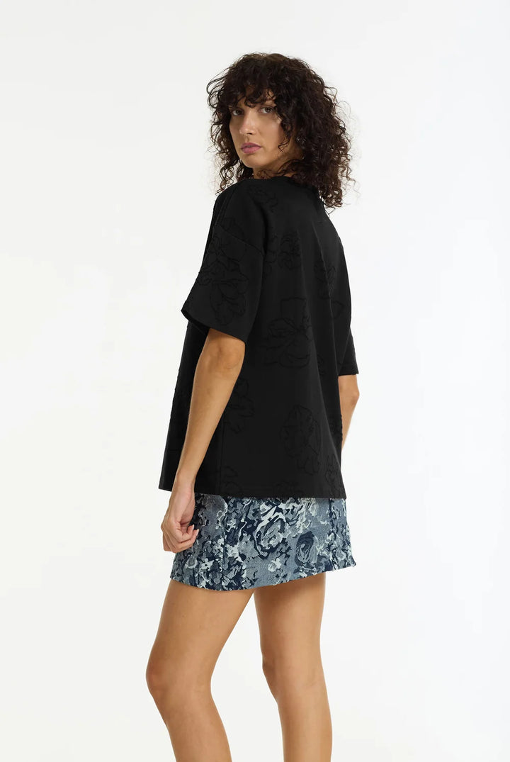 Off Duty Flora Tee | Black