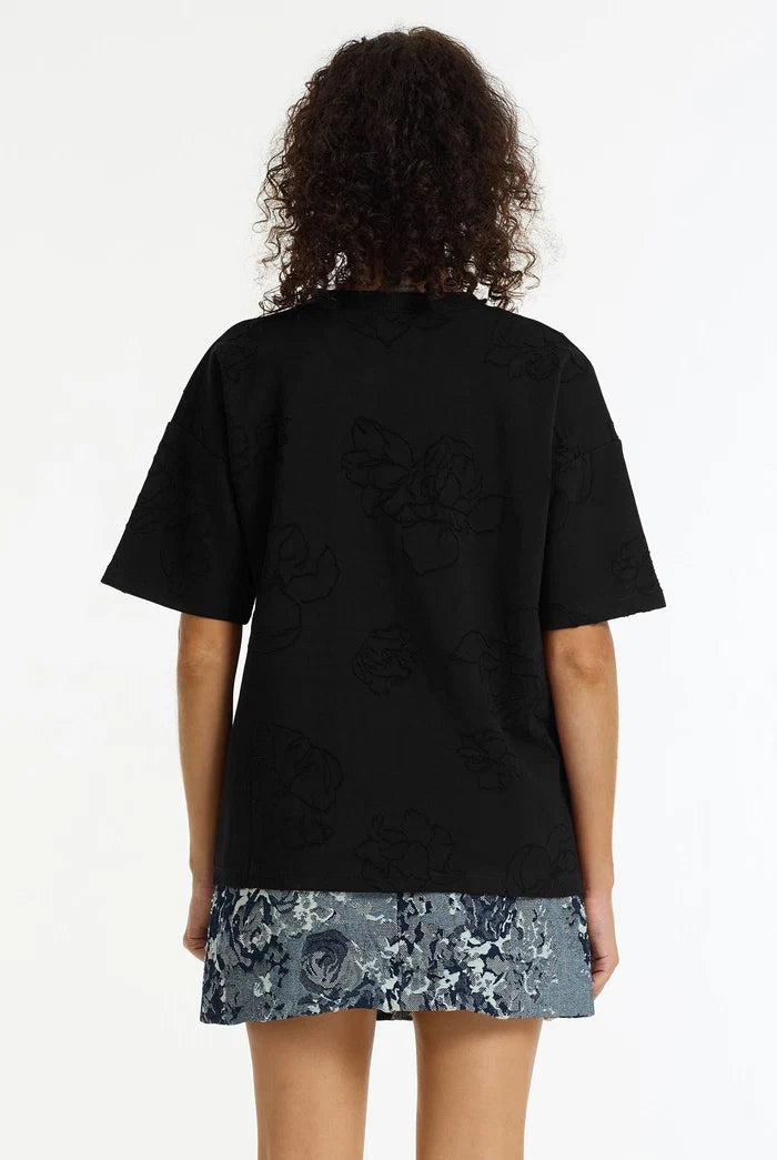 Off Duty Flora Tee | Black